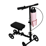 Translation missing: en. aluminum drink holder attached to knee scooter with pink tumbler attached