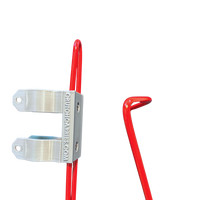 Lightweight aluminum walker cup holder in red, designed for secure and convenient hydration while on the go.